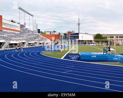 Varsity Stadion Laufstrecke University of Toronto, Ontario, Kanada. Stockfoto