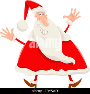 Cartoon-Illustration von Frohe Weihnachten Santa Claus Stockfoto