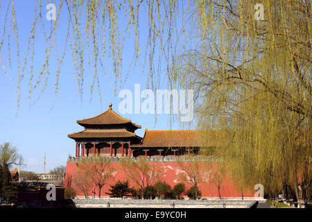 Beijing verbotene Stadt Meridian Gate Stockfoto