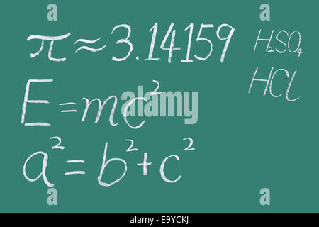 mathematische Formel auf Tafel Stockfoto