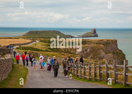 Rhossili Bay, Gower, Halbinsel, Wales, Großbritannien Stockfoto