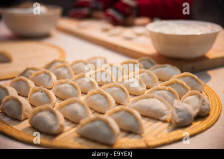 Nahaufnahme der chinesische Knödel Stockfoto