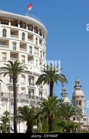 Grand Casino (rechts), Monte Carlo, Fürstentum Monaco, ´ Cote Azur Stockfoto