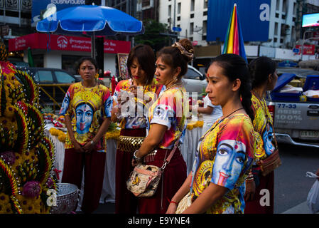 Navaratri Festival an der Hindu-Tempel an der Silom Road, Bangkok, Thailand. Stockfoto