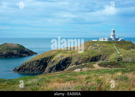 Strumble Head Leuchtturm in Pembrokeshire Coast National Park, South Wales Stockfoto