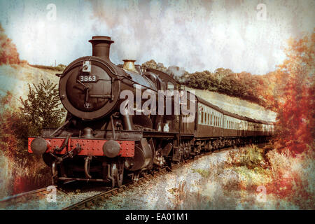 Vintage Dampfzug Stockfoto