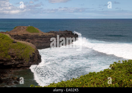 Die Felsen, die Weinen oder schreien oder Weinen Felsen, le Gris Gris, Südküste, Mauritius Stockfoto