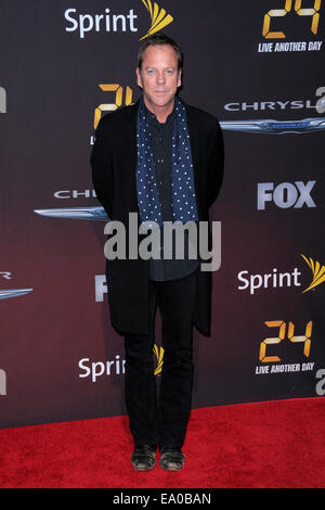 24: live Another Day "Weltpremiere - Ankünfte mit: Kiefer Sutherland wo: Manhattan, New York, USA bei: 2. Mai 2014 Stockfoto