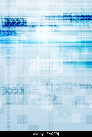 Technologie-Vektor-Hintergrund mit Pfeilen Stockfoto