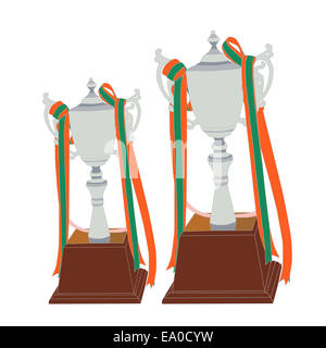 Abbildung der Silbertrophäe cup Stockfoto