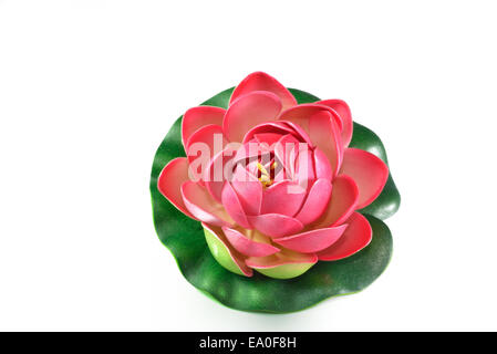 Künstliche Lotus isoliert auf weißem Hintergrund Stockfoto