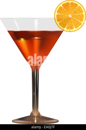 Foto realistische cocktail Illustration auf weißem Hintergrund Stock Vektor