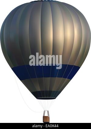 Vektor Foto realistische Heißluftballon auf weißem Hintergrund Stock Vektor