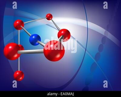 Vektor-abstrakten wissenschaftlichen Hintergrund mit Molekülstruktur Stock Vektor
