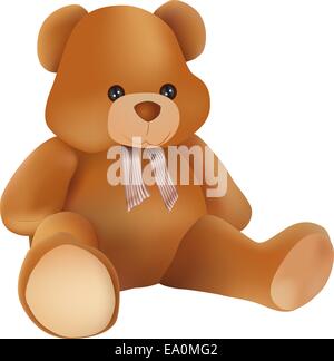 Vektor-niedliche Teddy Bären auf weißem Hintergrund Stock Vektor