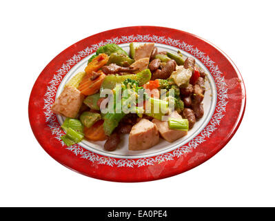 "Cassoulet" mit Fleischwurst Stockfoto