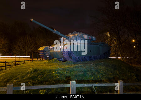 Leyland, Lancashire: Centurion-Panzer in der Nähe, wo sie entstanden sind Stockfoto