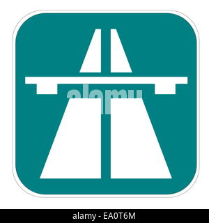 Schweizer Autobahn-Symbol Stockfoto