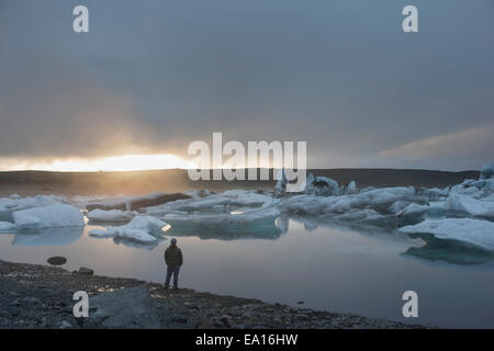 Jökulsárlón Gletscher Lagune, Skaftafell-Nationalpark, Island Stockfoto