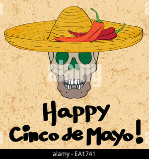 Cinco De Mayo-Schädel Stockfoto