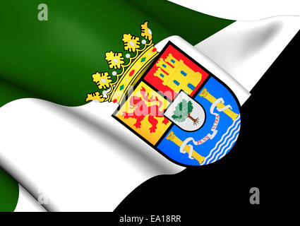 Flagge der Extremadura Stockfoto