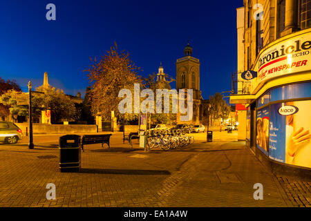 Frühen Morgenstunden Northampton Town Centre, Stockfoto