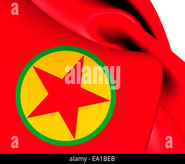 Flagge der PKK Stockfoto