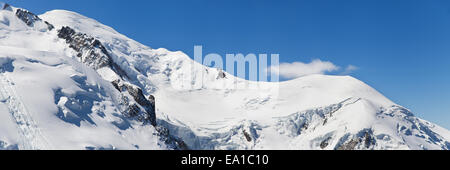 Grat des Mont-Blanc, Chamonix, Frankreich. Stockfoto