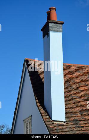 Große blaue Schornstein Stockfoto