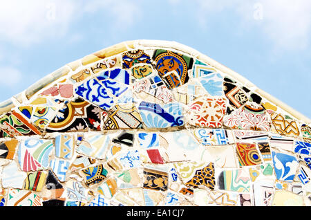 Detaillierten Fragment von keramischen Wandfliesen Stockfoto