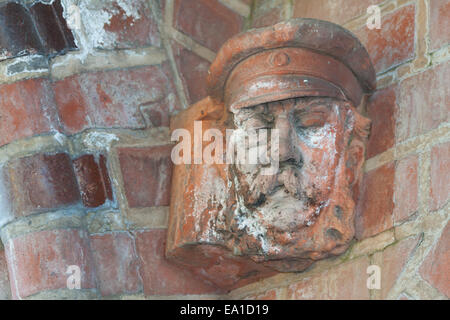 Maske der Oberbaumbrücke Stockfoto