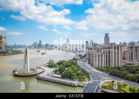 mit Blick auf den Bund in shanghai Stockfoto