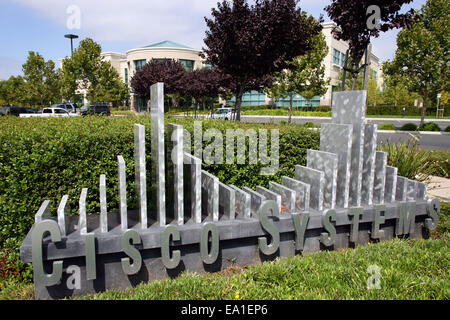 Corporate Zeichen von Cisco Systems Hauptsitz in San Jose CA, Kalifornien USA Stockfoto