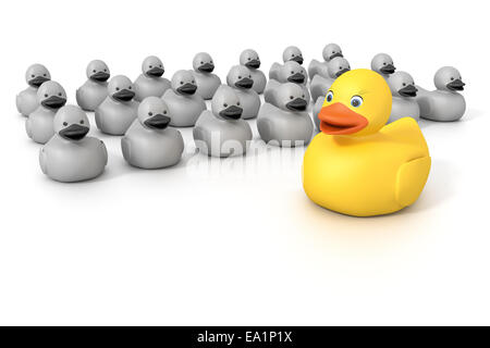 Rubber ducky Masse Stockfoto