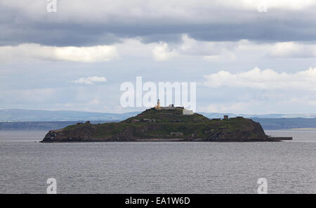 Die Insel Inchkeith im Firth of Forth Stockfoto