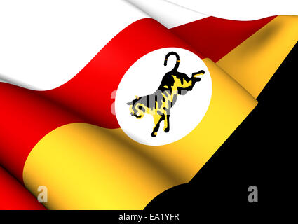 Flagge der Federated Malay States Stockfoto