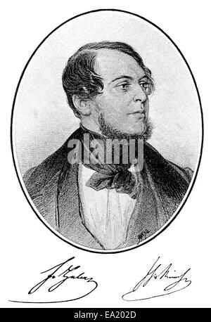 Friedrich Halm oder Eligius Franz Joseph Freiherr von Münch-Bellinghausen, 1806-1871, ein österreichischer Dichter, Schriftsteller und Dramatiker Stockfoto