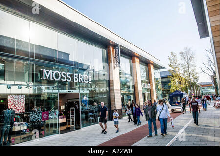 Whiteley Fareham Shopping Centre UK. Ein British Land PLC owned Einkaufszentrum Aufnahmen gehören Stockfoto