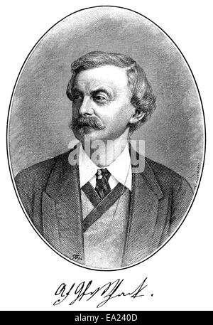 Adolf Friedrich Graf von Schack, 1815-1894, deutscher Dichter, Kunst und Literaturhistoriker, Porträt von Adolf Friedrich Graf von Scha Stockfoto