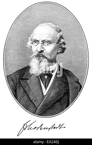 Porträt von Friedrich Martin von Bodenstedt, 1819-1892, deutscher Schriftsteller, Porträt von Friedrich Martin von Bodenstedt, 1819-18 Stockfoto