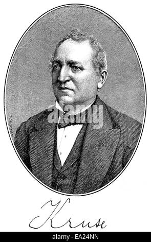 Henry Kruse, 1815-1902, ein deutscher Journalist, Dichter und Schriftsteller, Portait von Heinrich Kruse, 1815-1902, Ein Deutscher Journali Stockfoto