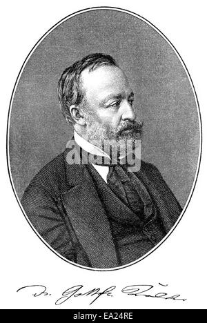 Gottfried Keller 1819-1890, Schweizer Dichter und Schriftsteller der deutschen Literatur, Porträt von Gottfried Keller, 1819-1890, Ein Sch Stockfoto