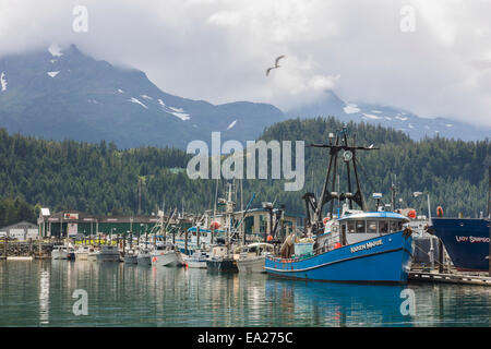 Cordova kleinen Bootshafen, Prinz-William-Sund, Yunan Alaska, USA. Stockfoto