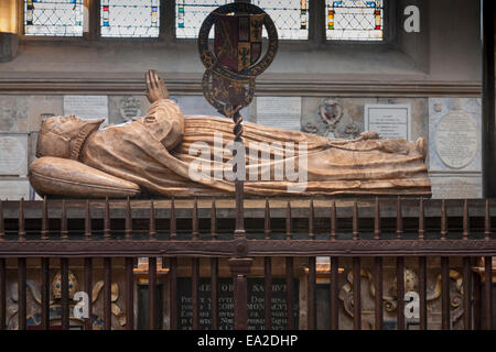 Denkmäler und Gedenkstätten in der Abteikirche von Bath, Bath, Somerset Stockfoto