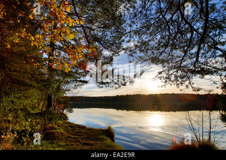 HDR capture von Seen Osterseen in Bayern Stockfoto