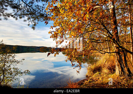 HDR capture von Seen Osterseen in Bayern Stockfoto