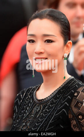 Schauspielerin Gong Li besucht die Eröffnungsfeier und die "Grace of Monaco" Premiere während der 67. jährlichen Cannes Film Festival am 14. Mai 2014 in Cannes, Frankreich. Stockfoto