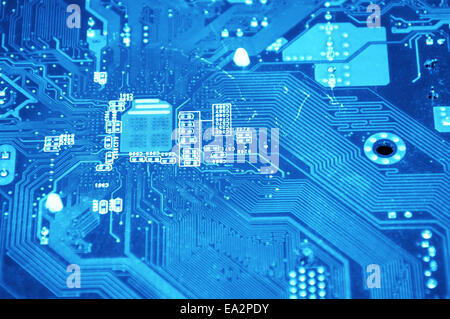 Konzeptbild Technologie. Nahaufnahme von Computer-Komponenten. Stockfoto