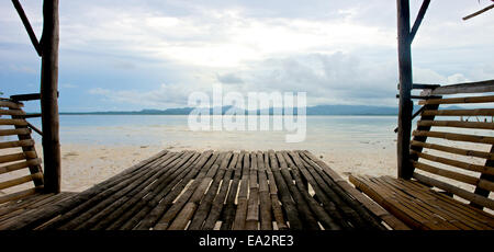 Unberührten Strand von Puerta Princesa, Philippinen Stockfoto