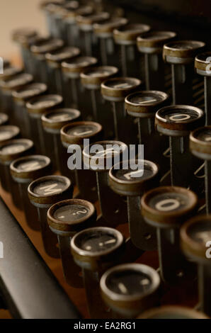 Detail von einer alten Schreibmaschine Stockfoto